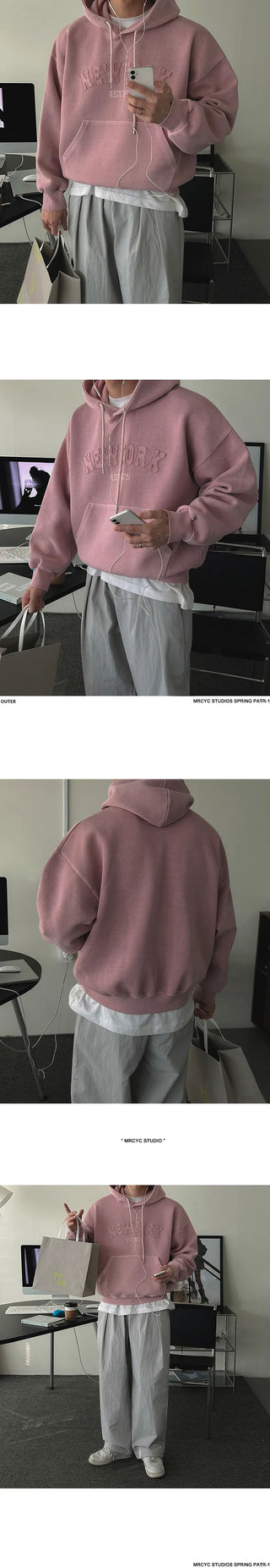 letter hooded sweater