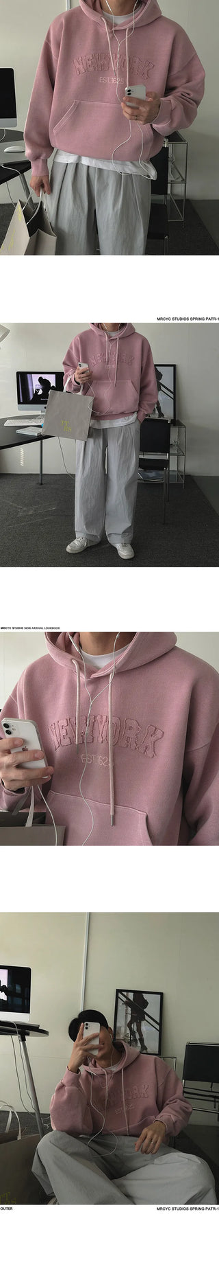 letter hooded sweater