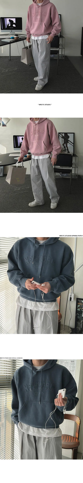 letter hooded sweater