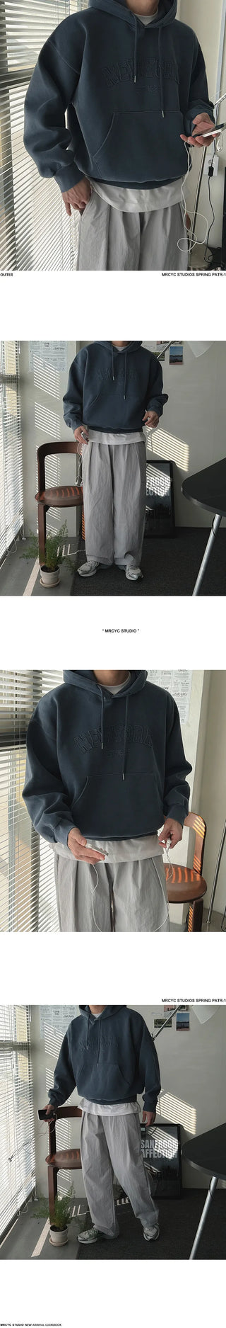letter hooded sweater