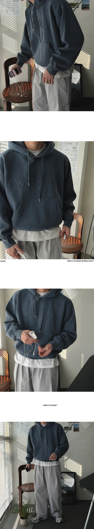 letter hooded sweater