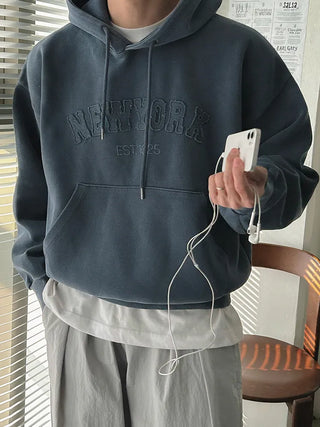 letter hooded sweater