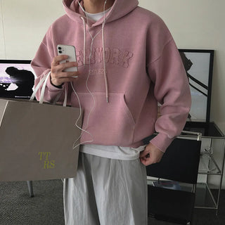 letter hooded sweater