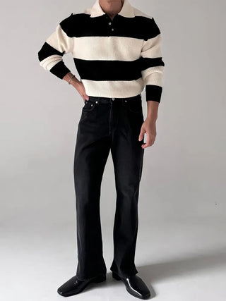 black slit jeans