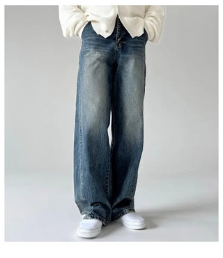 blue washed jeans