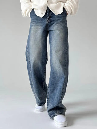 blue washed jeans