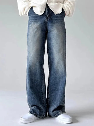 blue washed jeans