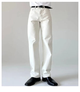white straight jeans