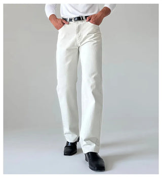 white straight jeans