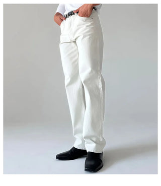 white straight jeans