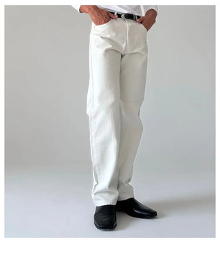 white straight jeans