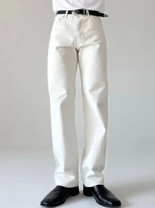 white straight jeans