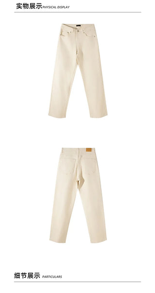 white straight jeans