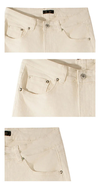 white straight jeans