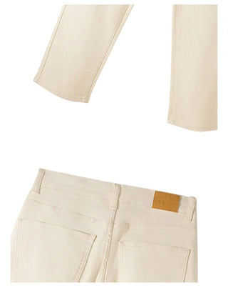 white straight jeans