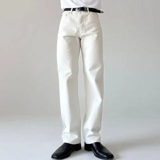 white straight jeans