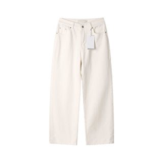 white straight jeans