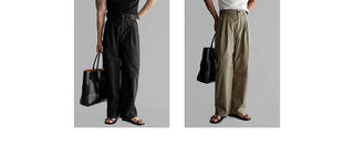 double pleated pants
