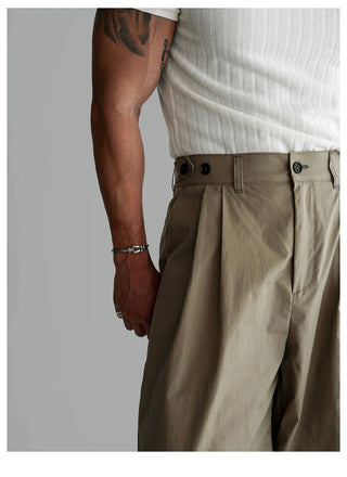 double pleated pants