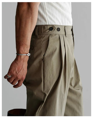 double pleated pants