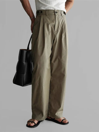 double pleated pants