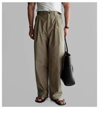 double pleated pants