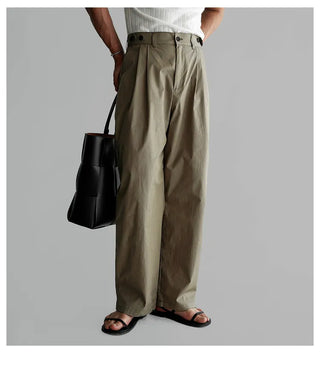 double pleated pants