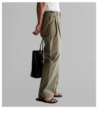 double pleated pants