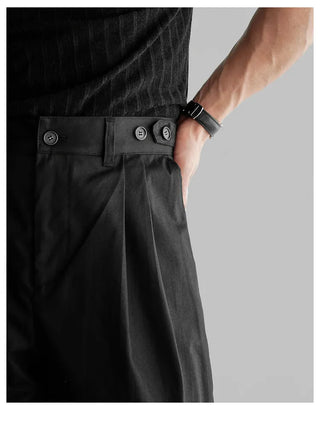 double pleated pants