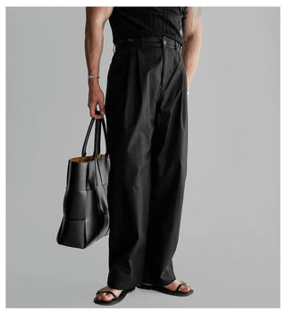 double pleated pants