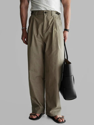 double pleated pants