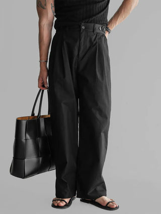 double pleated pants