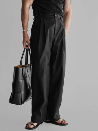 double pleated pants