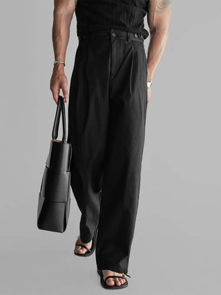 double pleated pants