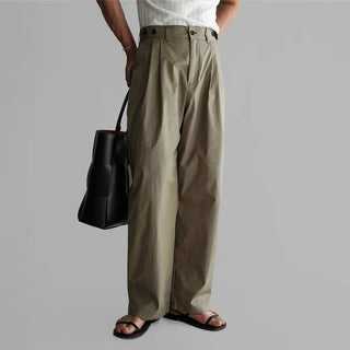 double pleated pants