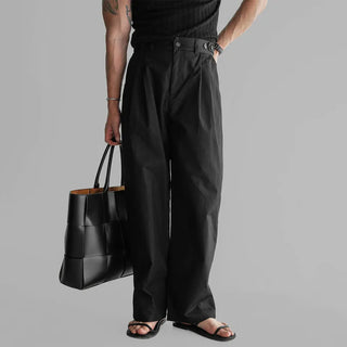 double pleated pants