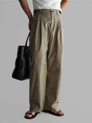 double pleated pants