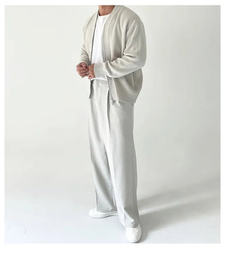 knit zipper cardigan