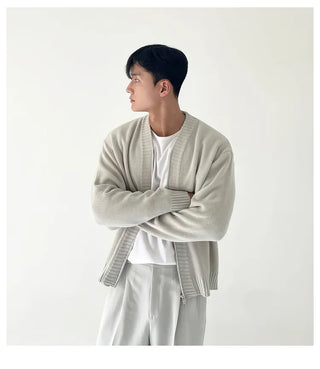 knit zipper cardigan
