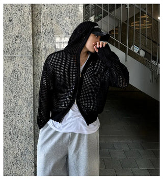 black mesh sweater