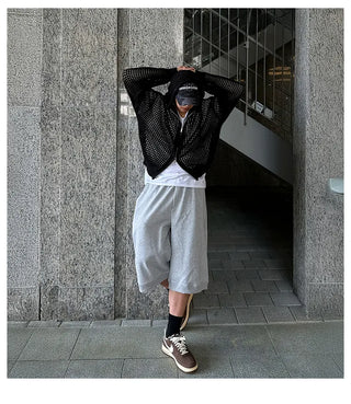 black mesh sweater