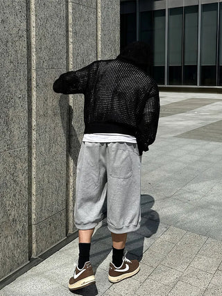 black mesh sweater