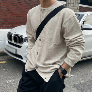 brown cardigan
