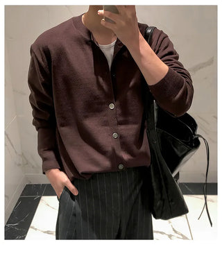brown cardigan