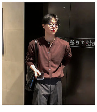 brown cardigan
