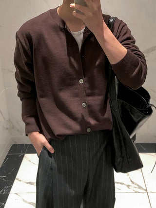brown cardigan