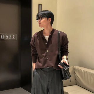 brown cardigan