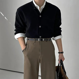 brown cardigan