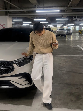 white jeans