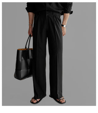 black draped pants
